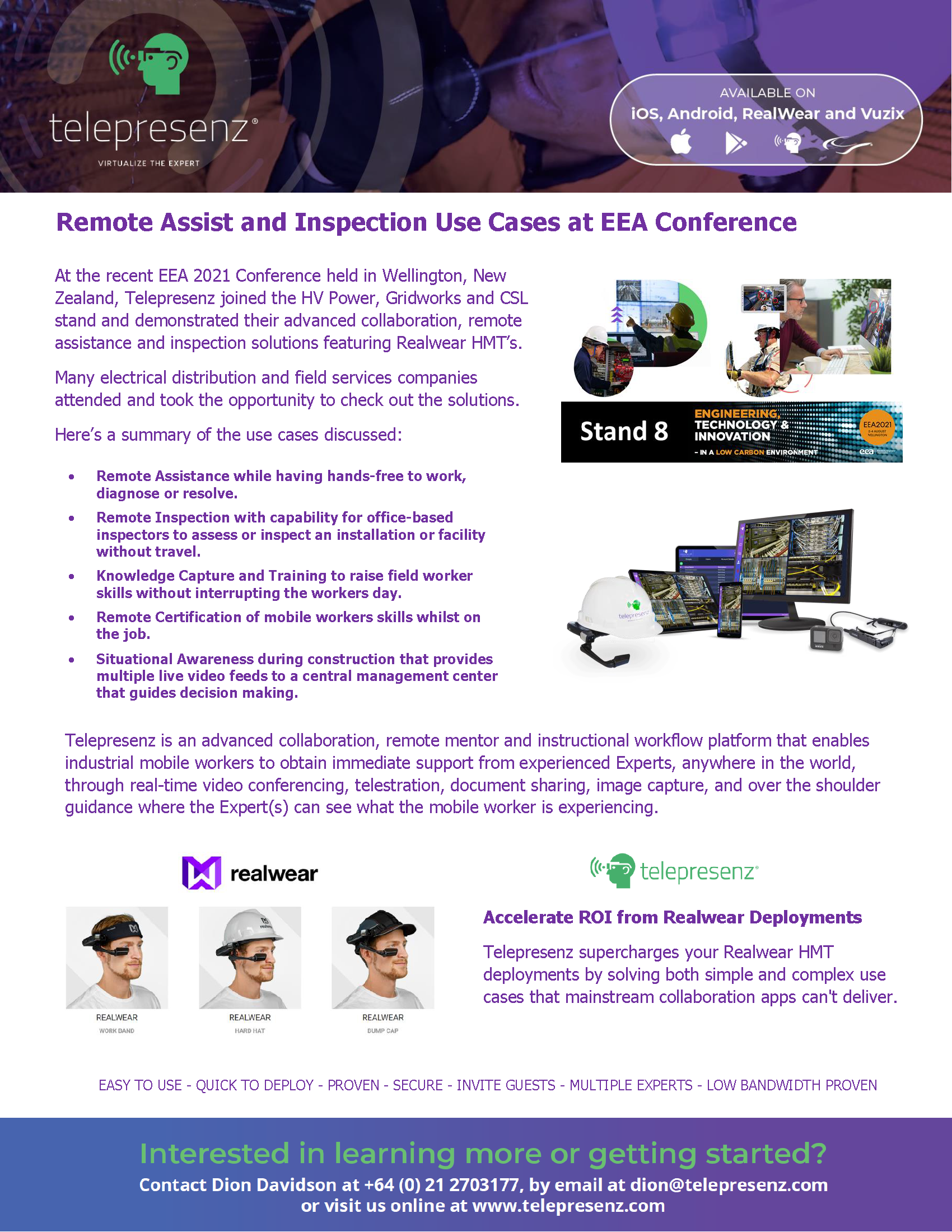 Remote Assist and Inspection Use Cases at EEA Conference