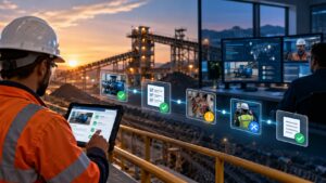 Industrial maintenance execution visibility with digital work tracking and remote operations monitoring